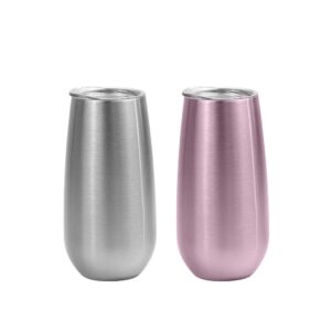 Braai Accessories Silver and Rose Gold Flute set