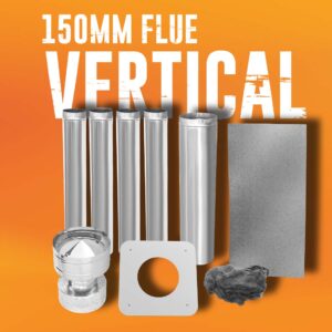 151-011 - Metavila Vertical flue kit 150mm