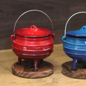 Alternative view of Red #1/4 Size Potjies (Set of 2) and 2 x #1/4 Size Potjie Coasters COMBO