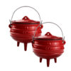 Red #1/4 Size Potjies (Set of 2) and 2 x #1/4 Size Potjie Coasters COMBO Red #1/4 Size Potjies (Set of 2) and 2 x #1/4 Size Potjie Coasters COMBO - Image 4
